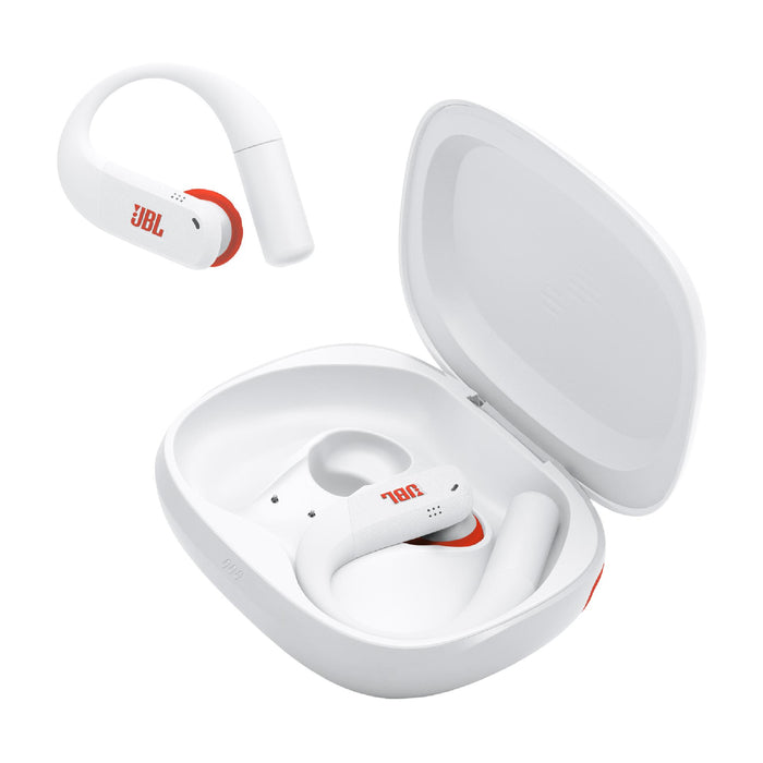 JBL Endurance Peak 4 | In-Ear Headphones - TwistLock  - White/Orange | 02 | Sonxplus Joliette