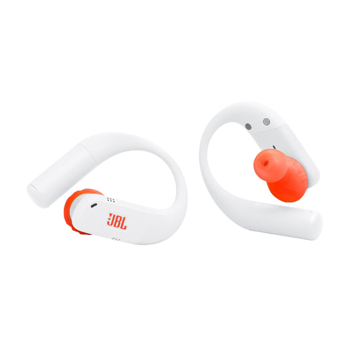 JBL Endurance Peak 4 | In-Ear Headphones - TwistLock  - White/Orange | 03 | Sonxplus Joliette