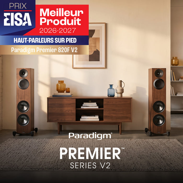 Paradigm Premier 820F V2 | Haut-Parleurs Tour - Noyer - Paire | 02 | Sonxplus Joliette