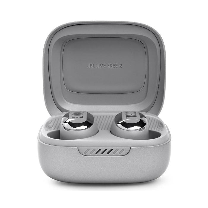 JBL Live Free 2 | In-Ear Headphones - 100% Wireless - Bluetooth - Smart Ambient - Microphones - Silver-SONXPLUS Joliette