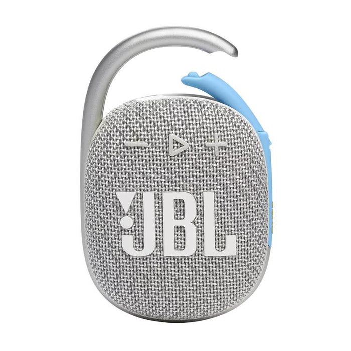 JBL Clip 4 Eco | Speaker - Ultra-portable - Waterproof - Bluetooth - Integrated carabiner - White-SONXPLUS Joliette