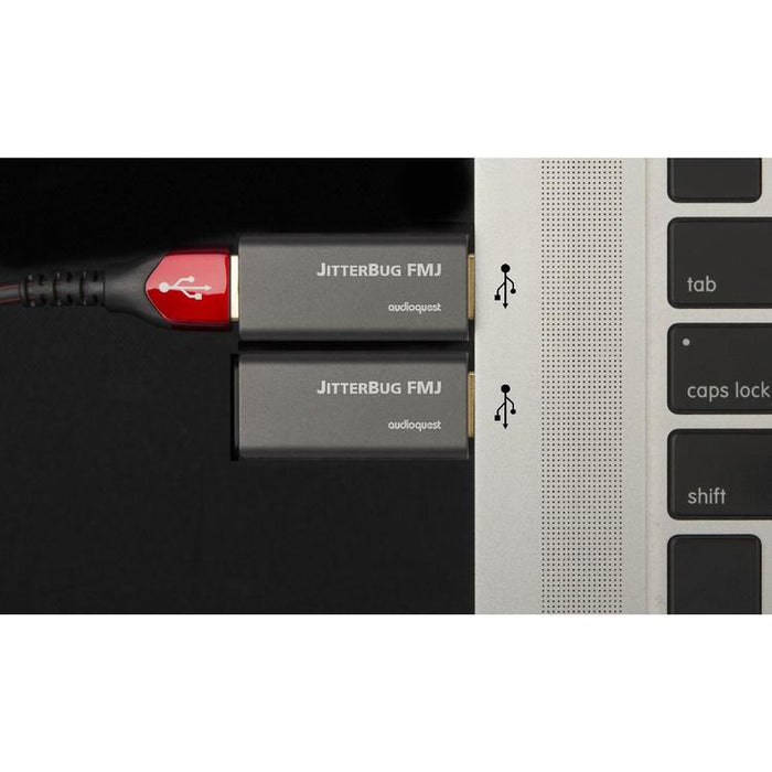Audioquest JitterBug | Filtre de bruit USB - Full metal jacket - Noir-SONXPLUS Joliette
