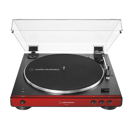 Audio Technica AT-LP60XBT-RD | Stereo Turntable - Wireless - Bluetooth - Belt Drive - Fully Automatic - Red-SONXPLUS Joliette