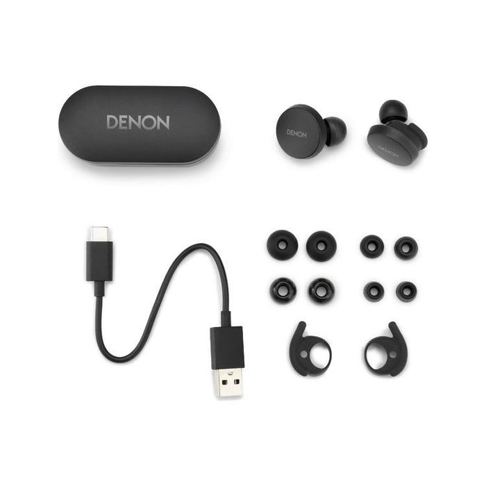 Denon PERL | Wireless Headphones - Bluetooth - Masimo Adaptive Acoustic Technology - Black-SONXPLUS Joliette